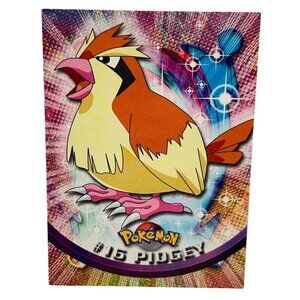 Pidgey Pokemon Card Topps #16 TV Animation Edition Series Black Logo